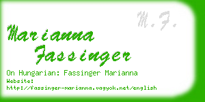 marianna fassinger business card